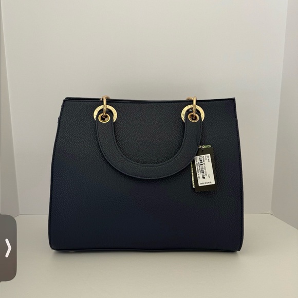 Badgley Mischka Navy Tote with Gold Accents (SOLD) - Picture 2 of 4